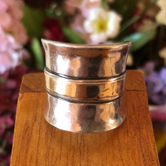 Silpada Jewelry - Rare Silpada Sterling Silver and 9K Gold Band Ring